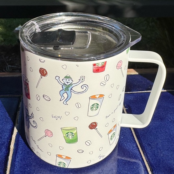New Starbucks MiiR Roller Rabbit Monkey Stainless Steel Mug - Picture 3 of 3